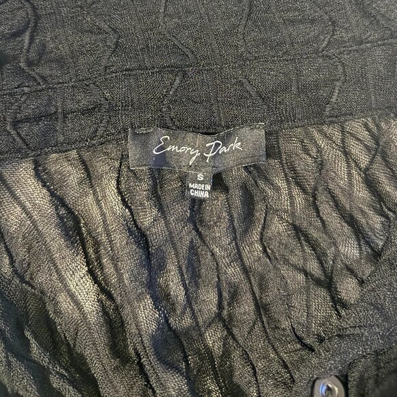 Emory Park - Mesh Black Button Down (Size S) - Picture 4 of 5